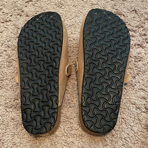 Tan Suede Slip-On Clogs - Picture 5 of 6